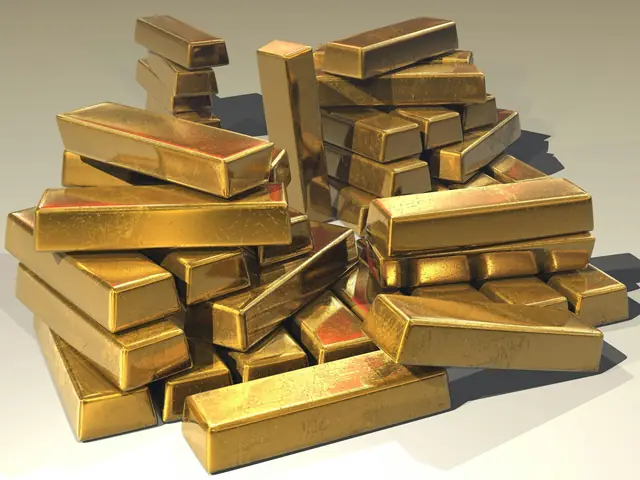 Gestapelte Goldbarren